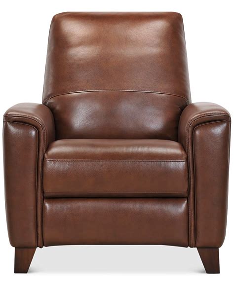 macys leather recliner|More.